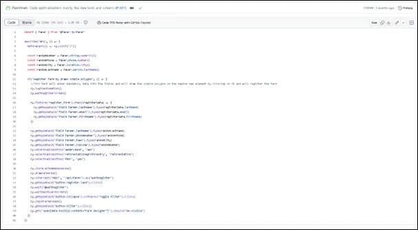 Automatizovaná verze testu registrace farmy