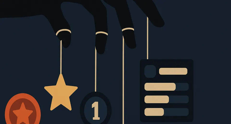 Ilustrace k eseji o temné stránce gamifikace